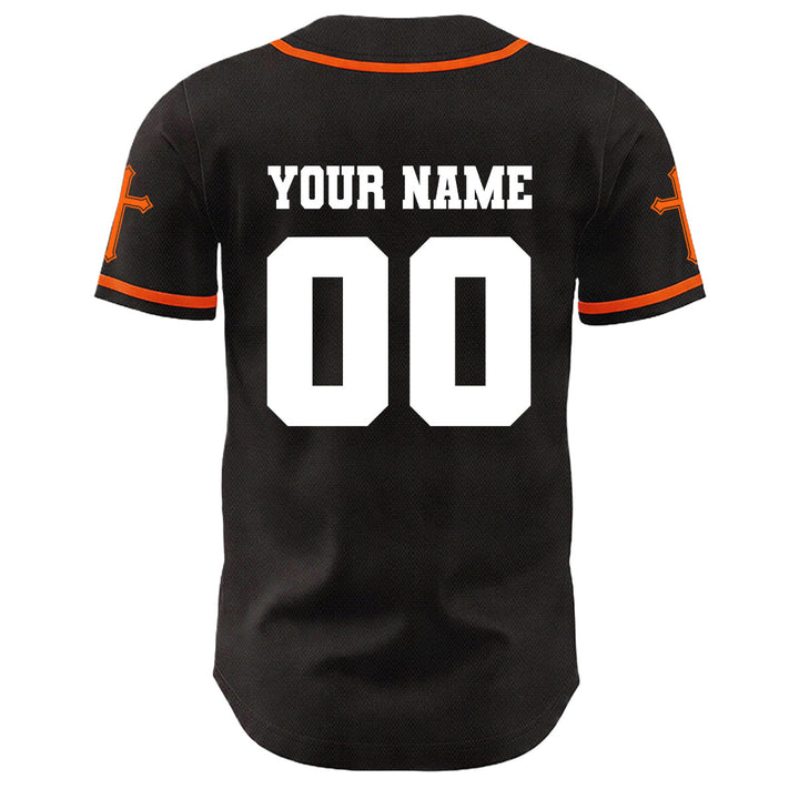 Christianartworkshop Jesus Kreuzigung Benutzerdefinierter Name Nummer Kreuz Ärmel Unisex Baseballtrikot - image 26