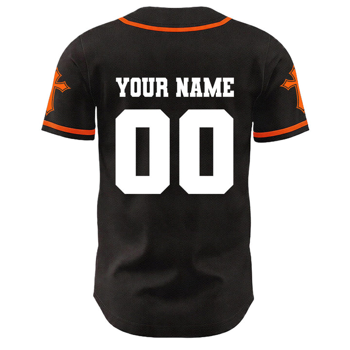 Christianartworkshop Dornenkrone Jesus Individueller Name Nummer Kreuz Ärmel Unisex Baseballtrikot - image 22