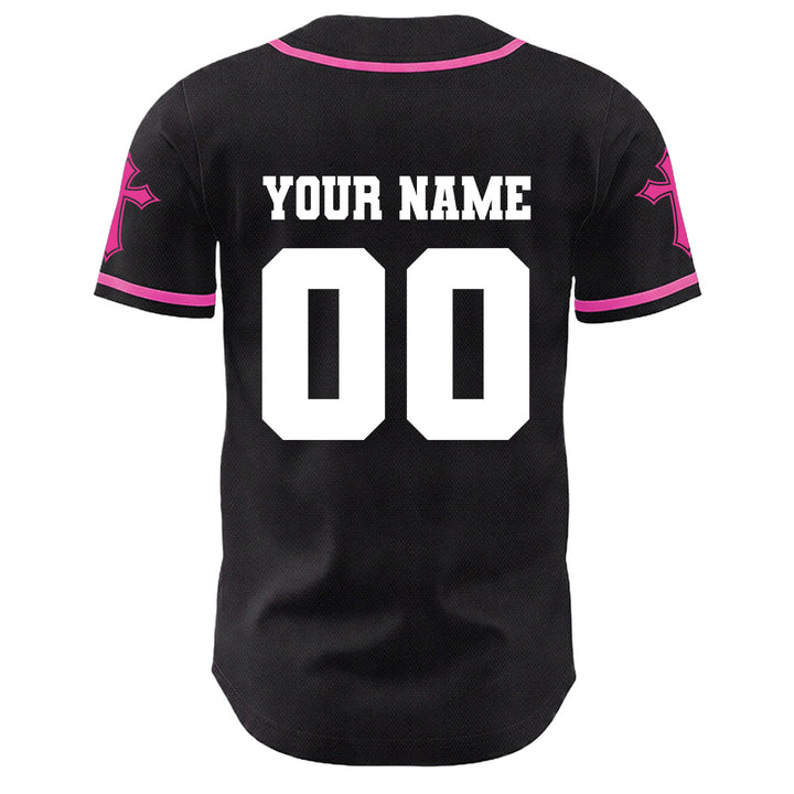Christianartworkshop Dornenkrone Jesus Individueller Name Nummer Kreuz Ärmel Unisex Baseballtrikot - image 18