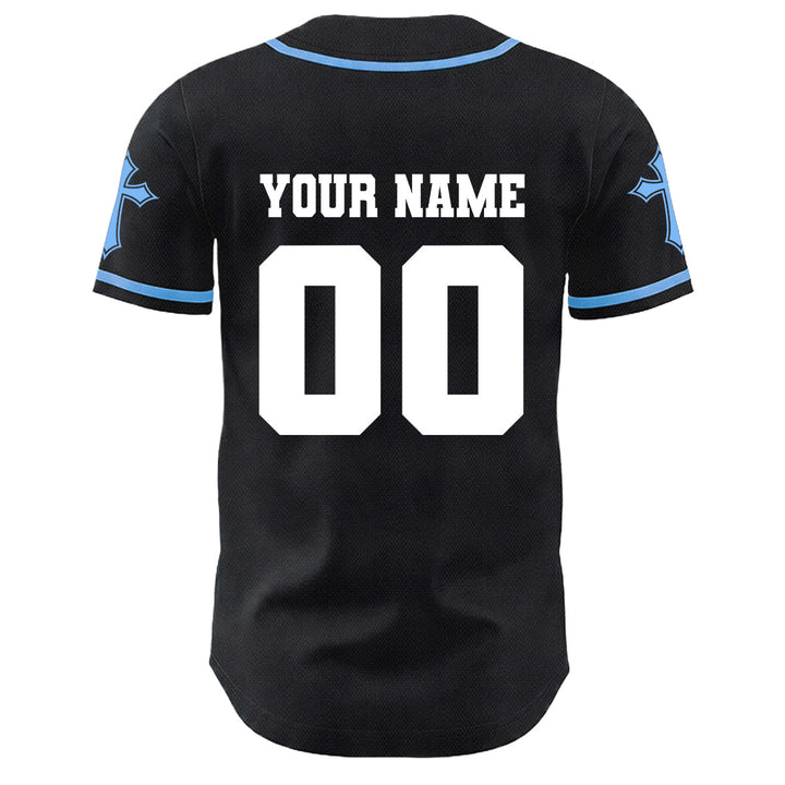 Christianartworkshop Dornenkrone Jesus Individueller Name Nummer Kreuz Ärmel Unisex Baseballtrikot - image 14