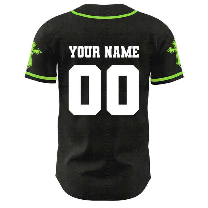 Christianartworkshop Dornenkrone Jesus Individueller Name Nummer Kreuz Ärmel Unisex Baseballtrikot - image 26