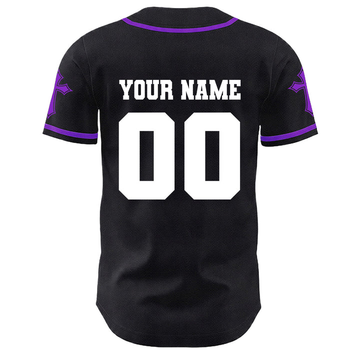 Christianartworkshop Dornenkrone Jesus Individueller Name Nummer Kreuz Ärmel Unisex Baseballtrikot - image 31