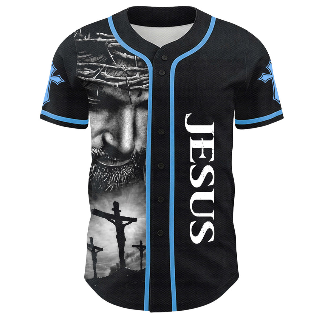 Christianartworkshop Dornenkrone Jesus Individueller Name Nummer Kreuz Ärmel Unisex Baseballtrikot - image 15