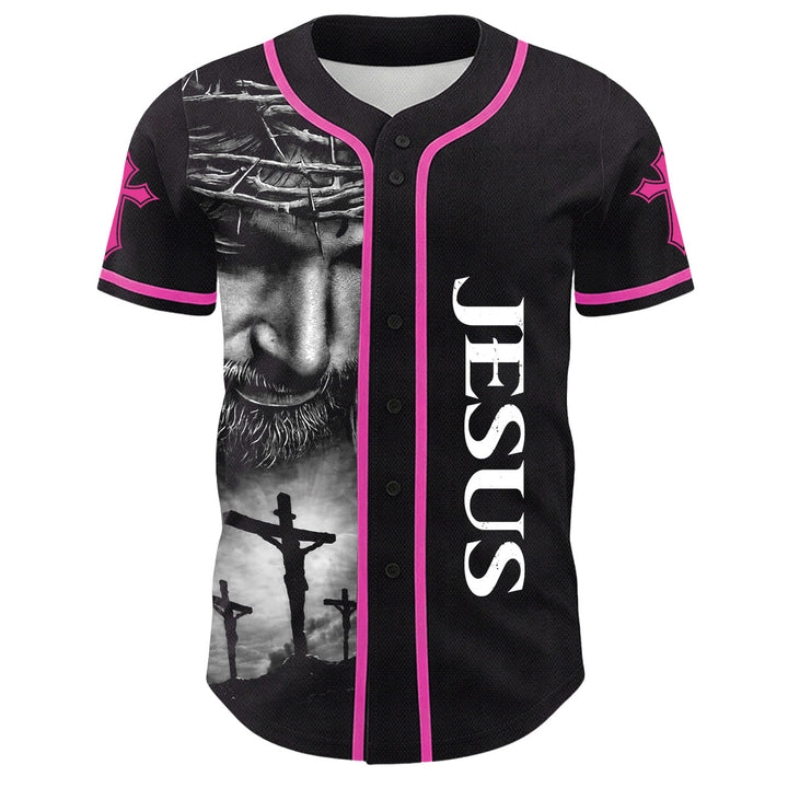 Christianartworkshop Dornenkrone Jesus Individueller Name Nummer Kreuz Ärmel Unisex Baseballtrikot - image 19
