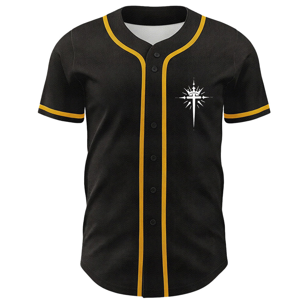 Christianartworkshop Yeshua Dornenkrone Kreuz Engelsflügel Unisex Baseballtrikot - image 5