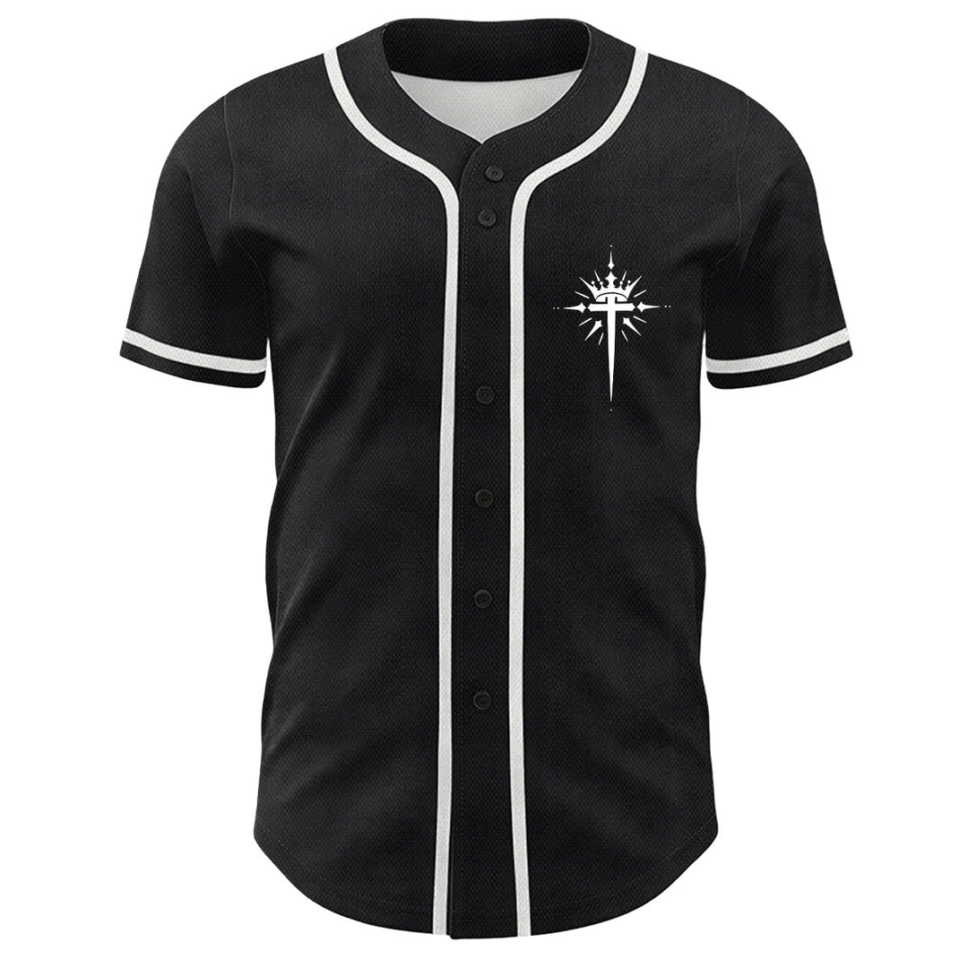Christianartworkshop Yeshua Dornenkrone Kreuz Engelsflügel Unisex Baseballtrikot - image 2