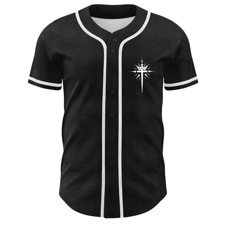 Christianartworkshop Yeshua Dornenkrone Kreuz Engelsflügel Unisex Baseballtrikot - image 2