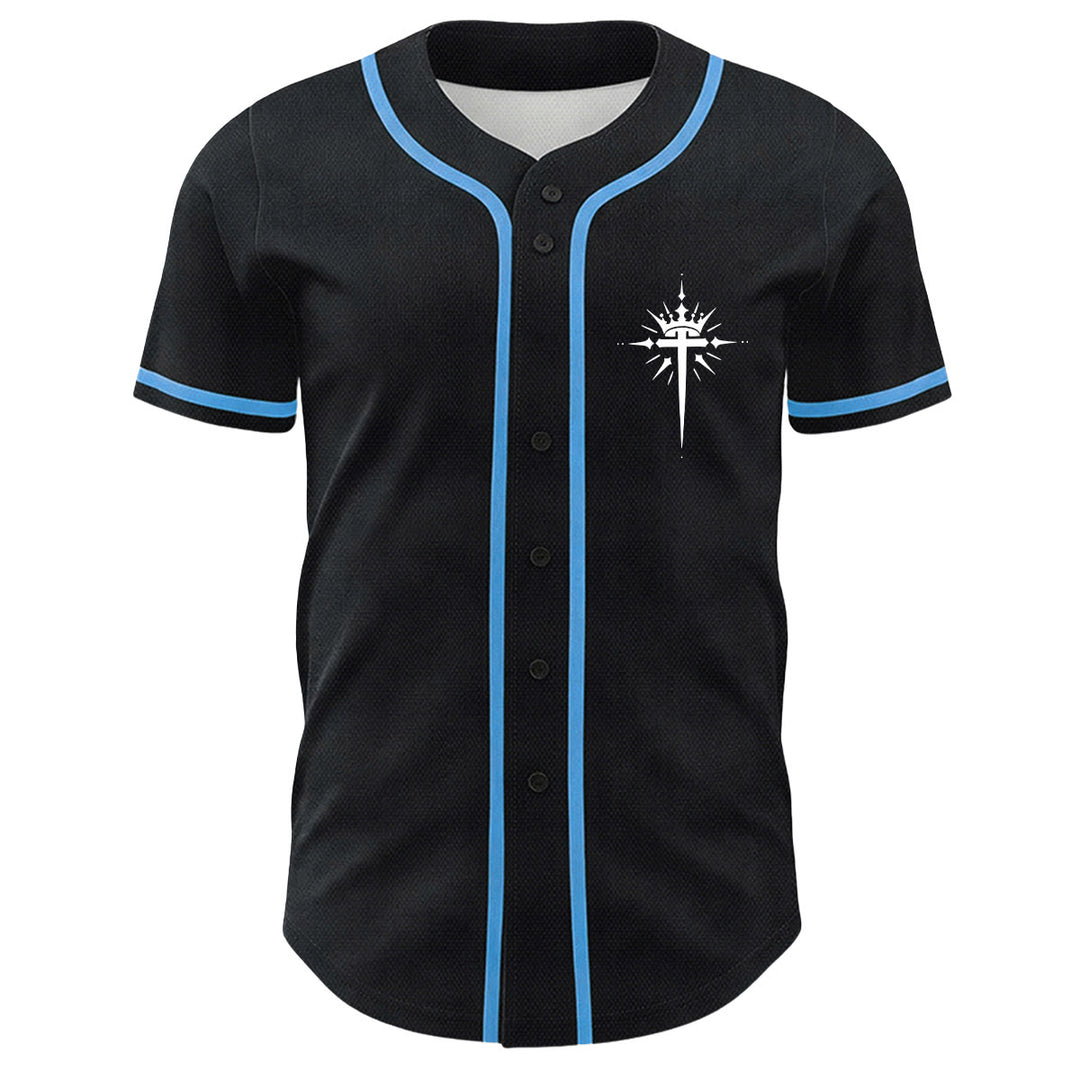 Christianartworkshop Yeshua Dornenkrone Kreuz Engelsflügel Unisex Baseballtrikot - image 8