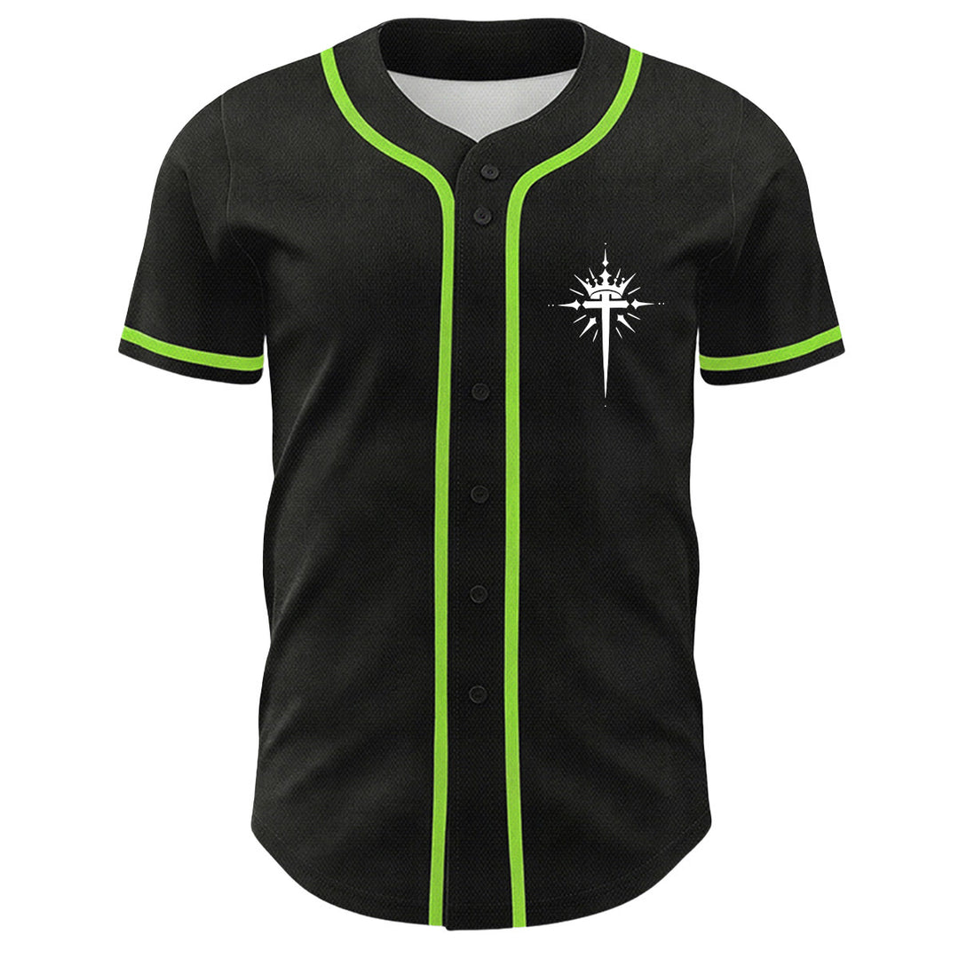 Christianartworkshop Yeshua Dornenkrone Kreuz Engelsflügel Unisex Baseballtrikot - image 20