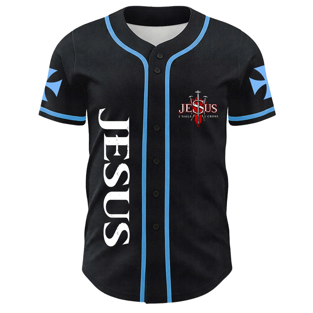 Christianartworkshop Jesus Löwe von Juda Zerrissenes Kratzer 3 Nägel Kreuz Unisex Baseballtrikot - image 8