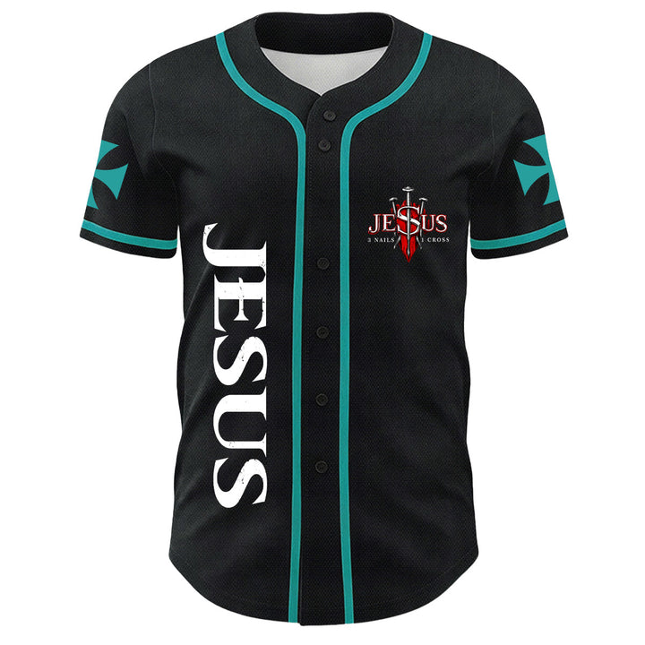 Christianartworkshop Jesus Löwe von Juda Zerrissenes Kratzer 3 Nägel Kreuz Unisex Baseballtrikot - image 26
