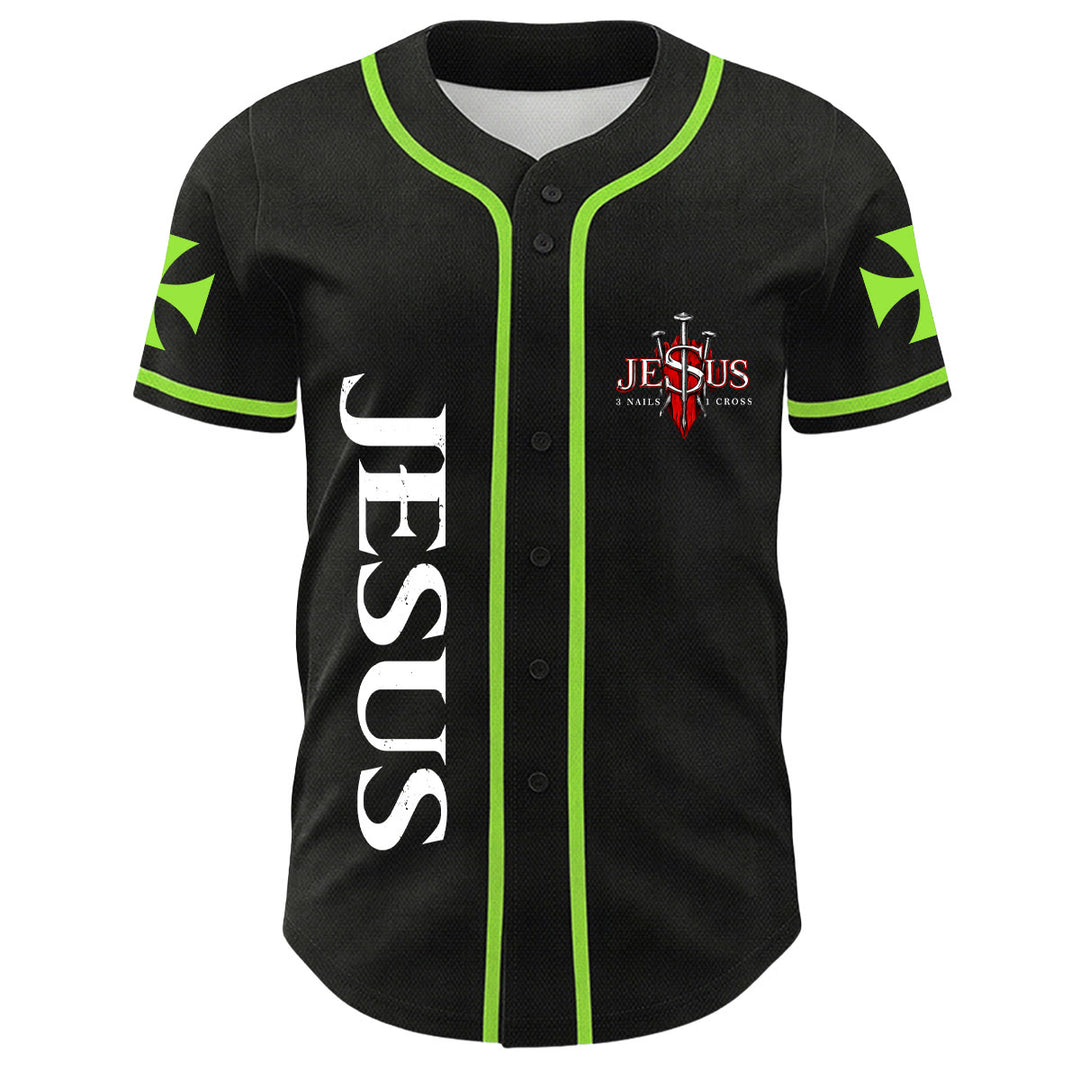 Christianartworkshop Jesus Löwe von Juda Zerrissenes Kratzer 3 Nägel Kreuz Unisex Baseballtrikot - image 20