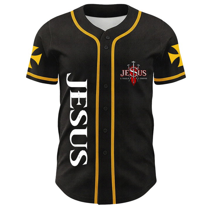 Christianartworkshop Jesus Löwe von Juda Zerrissenes Kratzer 3 Nägel Kreuz Unisex Baseballtrikot - image 5