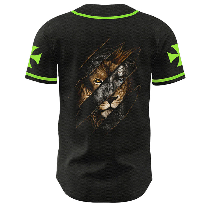 Christianartworkshop Jesus Löwe von Juda Zerrissenes Kratzer 3 Nägel Kreuz Unisex Baseballtrikot - image 19