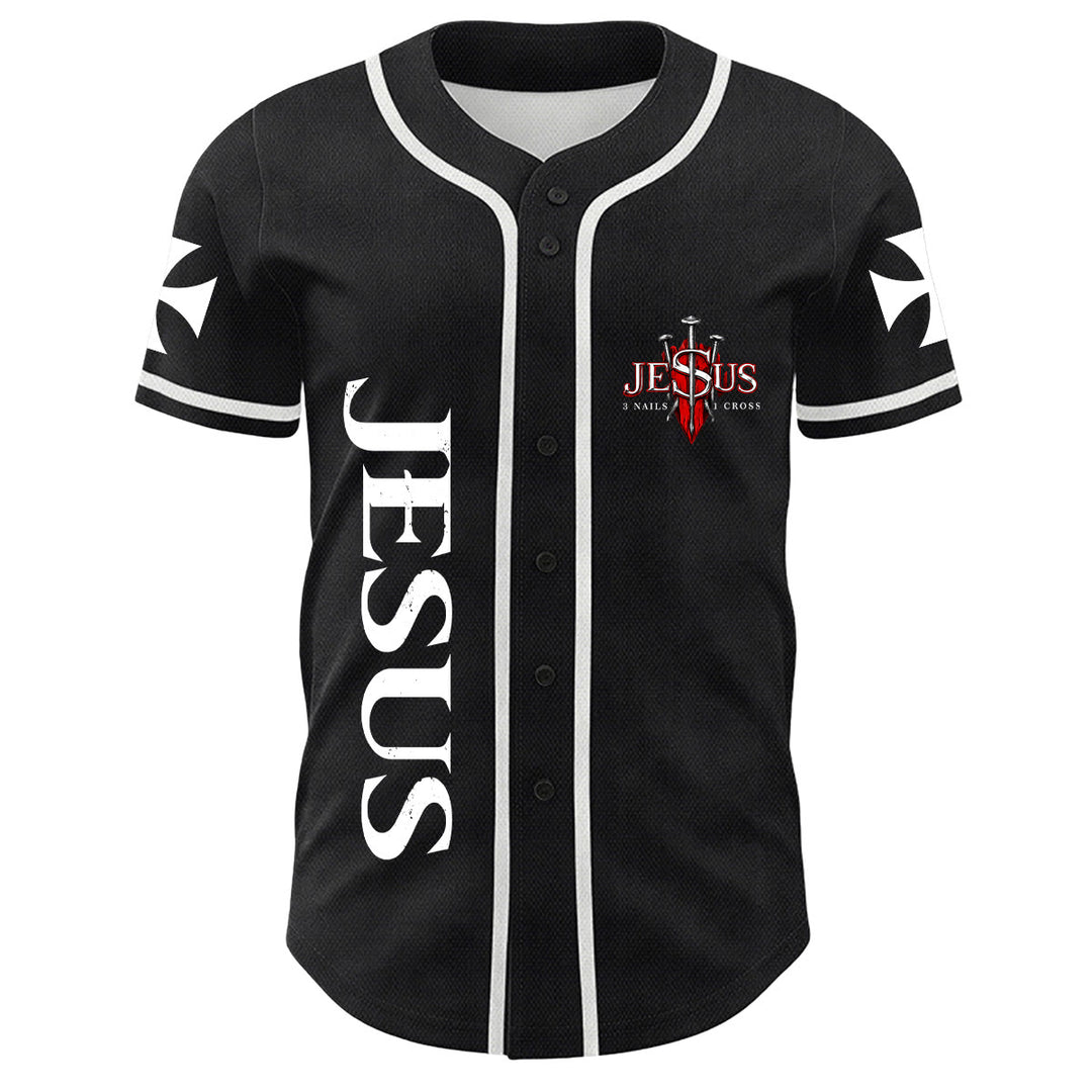 Christianartworkshop Jesus Löwe von Juda Zerrissenes Kratzer 3 Nägel Kreuz Unisex Baseballtrikot - image 11
