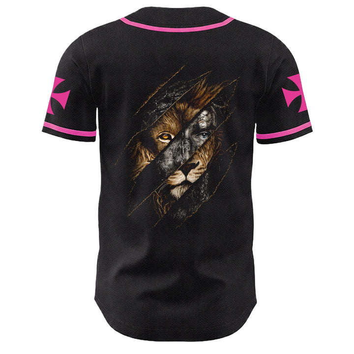 Christianartworkshop Jesus Löwe von Juda Zerrissenes Kratzer 3 Nägel Kreuz Unisex Baseballtrikot - image 13