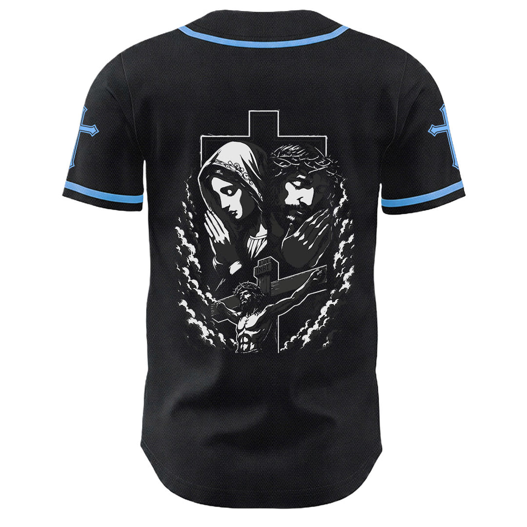 Christianartworkshop Jesus Jungfrau Maria Kruzifix Kreuz Christliches Unisex Baseballtrikot - image 13