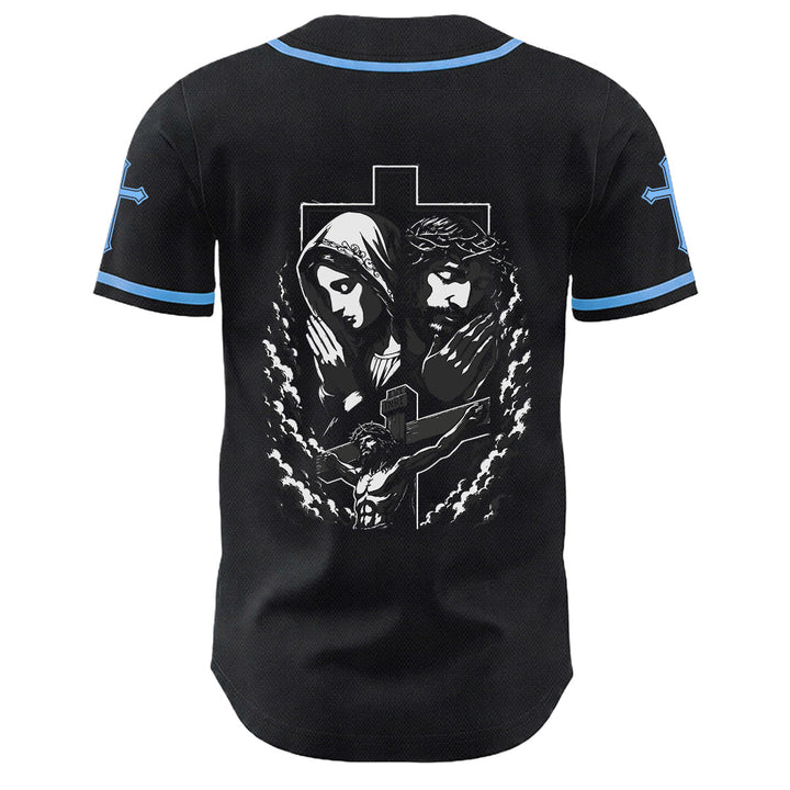 Christianartworkshop Jesus Jungfrau Maria Kruzifix Kreuz Christliches Unisex Baseballtrikot - image 13