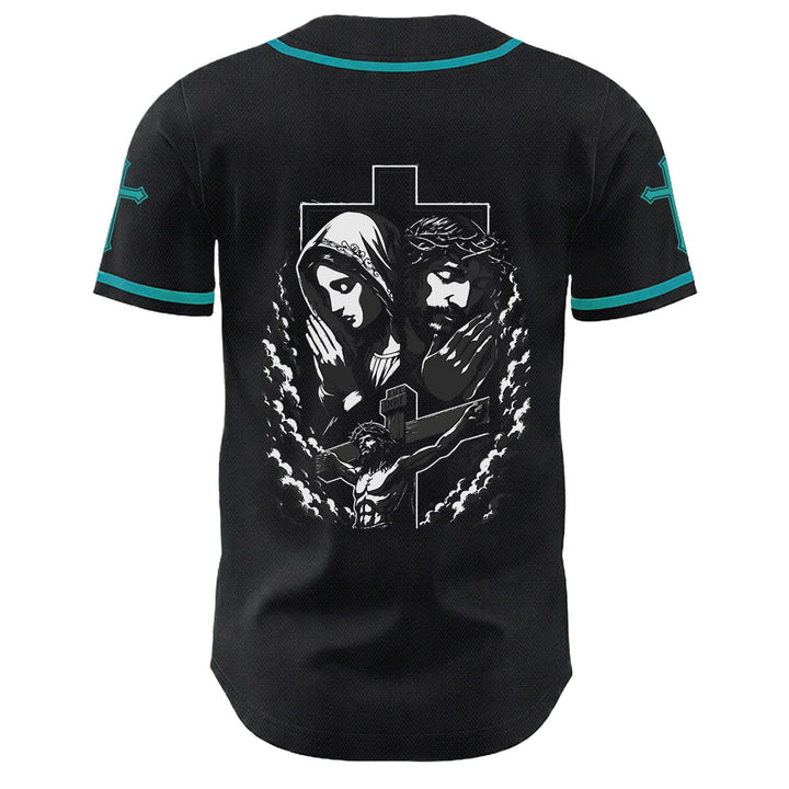 Christianartworkshop Jesus Jungfrau Maria Kruzifix Kreuz Christliches Unisex Baseballtrikot - image 10