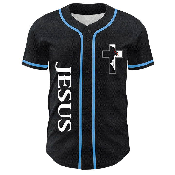 Baseballtrikot mit Motiv: Christliche Jungfrau Maria, Jesus, Kruzifix, Kreuz - image 17