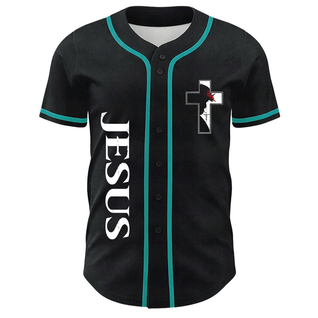 Baseballtrikot mit Motiv: Christliche Jungfrau Maria, Jesus, Kruzifix, Kreuz - image 14