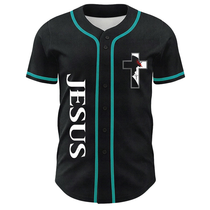 Baseballtrikot mit Motiv: Christliche Jungfrau Maria, Jesus, Kruzifix, Kreuz - image 14