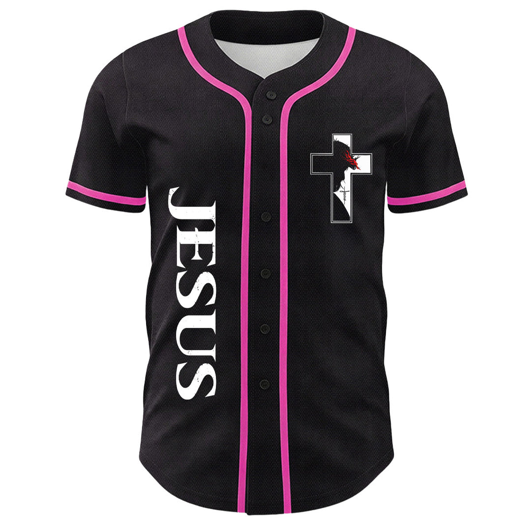 Baseballtrikot mit Motiv: Christliche Jungfrau Maria, Jesus, Kruzifix, Kreuz - image 8