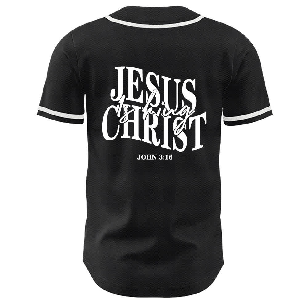 Christianartworkshop Jesus ist König Johannes 3:16 Unisex-Baseballtrikot - image 4