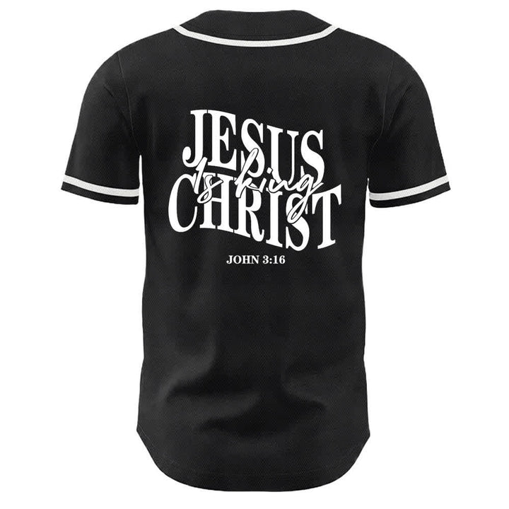 Christianartworkshop Jesus ist König Johannes 3:16 Unisex-Baseballtrikot - image 4