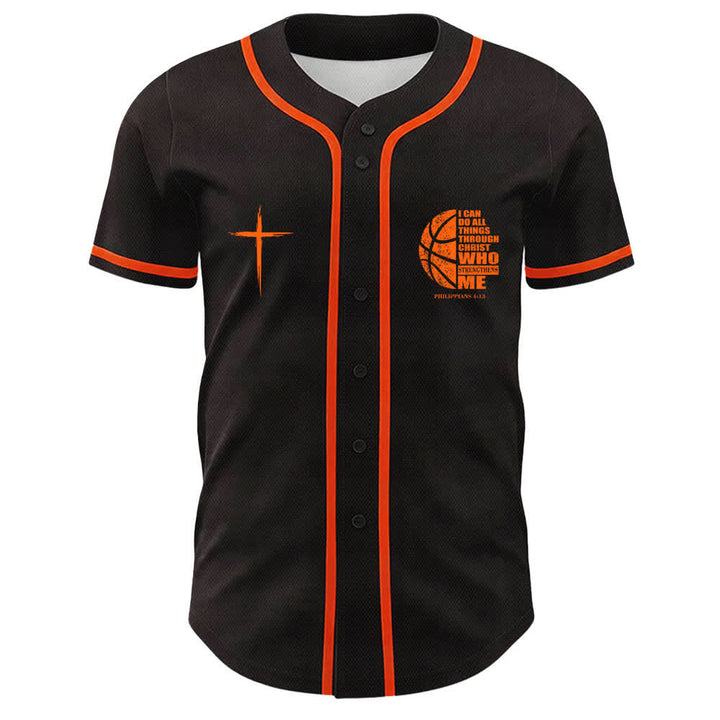 Christianartworkshop Basketball „Ich kann alles durch Christus tun“ Unisex-Baseballtrikot - image 17