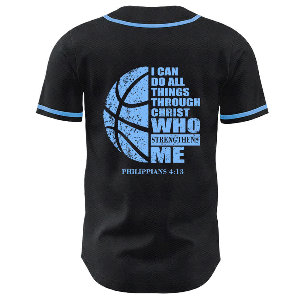 Christianartworkshop Basketball „Ich kann alles durch Christus tun“ Unisex-Baseballtrikot - image 7