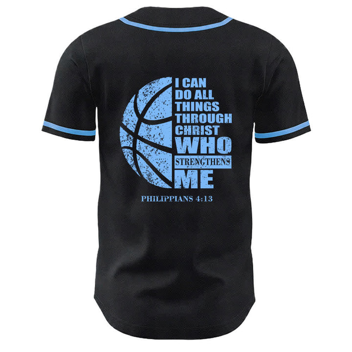 Christianartworkshop Basketball „Ich kann alles durch Christus tun“ Unisex-Baseballtrikot - image 7