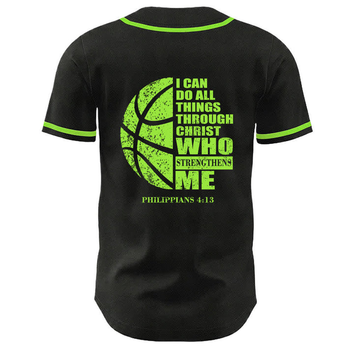 Christianartworkshop Basketball „Ich kann alles durch Christus tun“ Unisex-Baseballtrikot - image 19