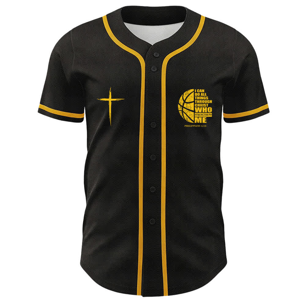 Christianartworkshop Basketball „Ich kann alles durch Christus tun“ Unisex-Baseballtrikot - image 11