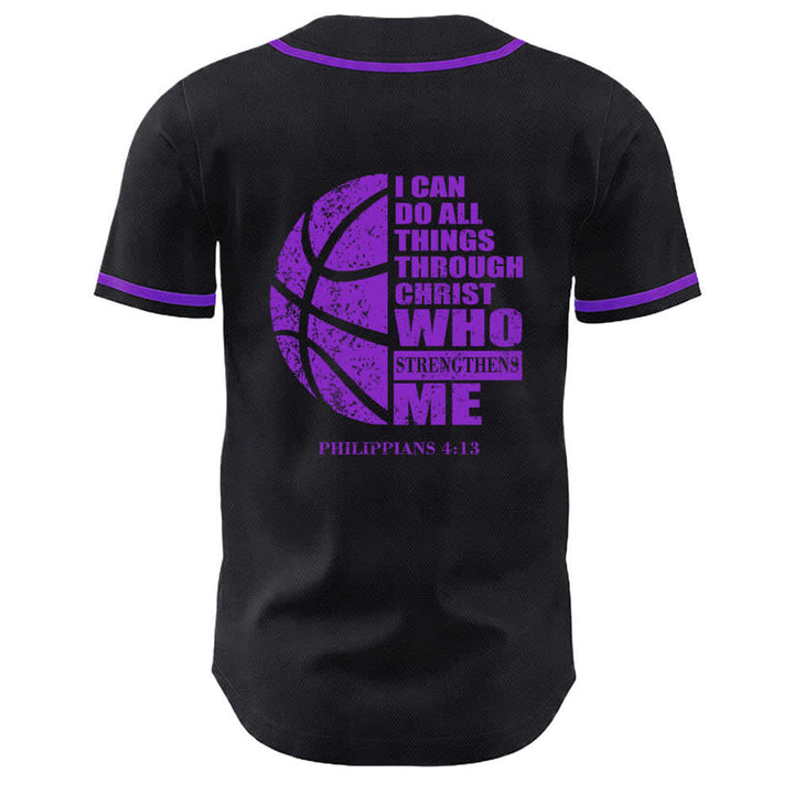 Christianartworkshop Basketball „Ich kann alles durch Christus tun“ Unisex-Baseballtrikot - image 22