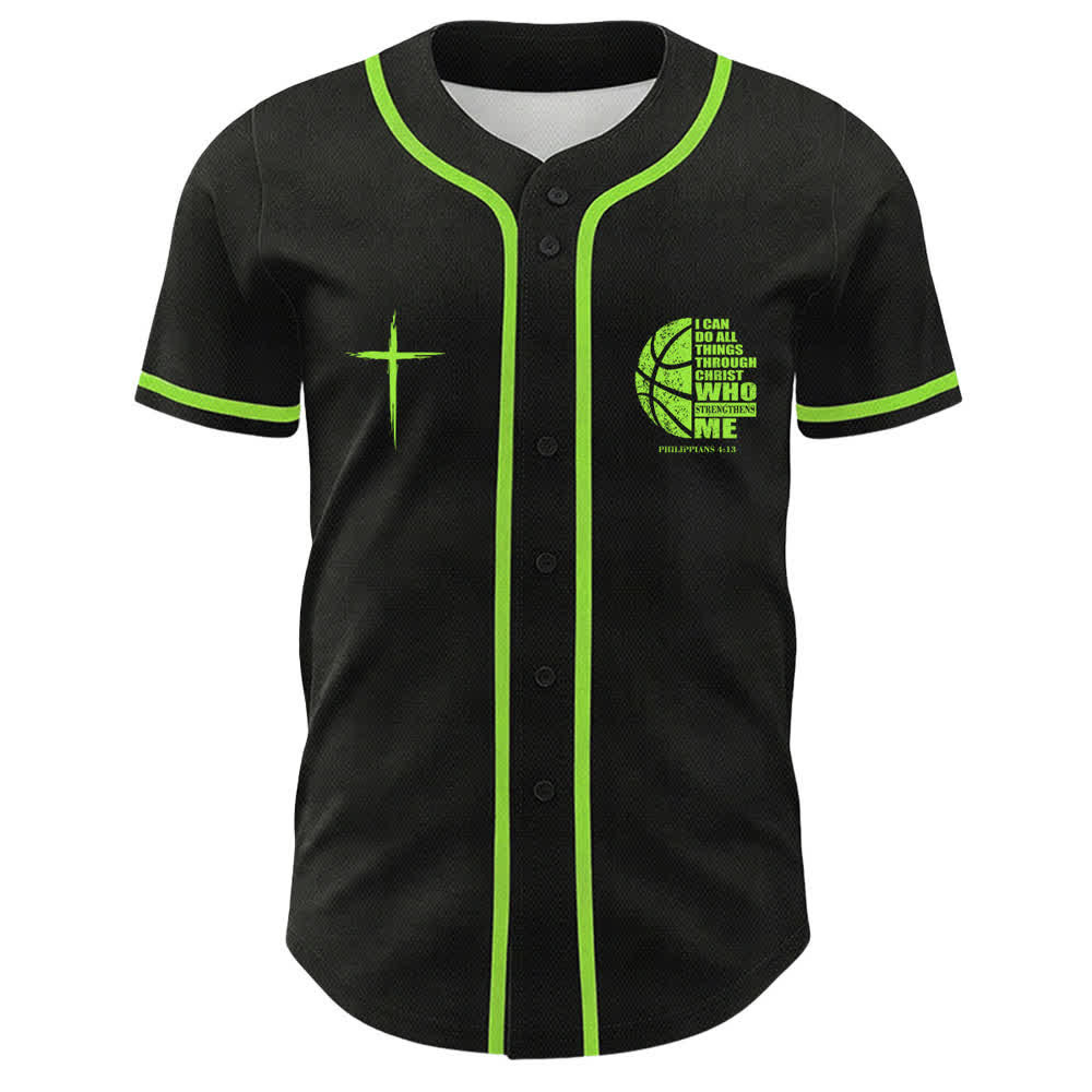 Christianartworkshop Basketball „Ich kann alles durch Christus tun“ Unisex-Baseballtrikot - image 20