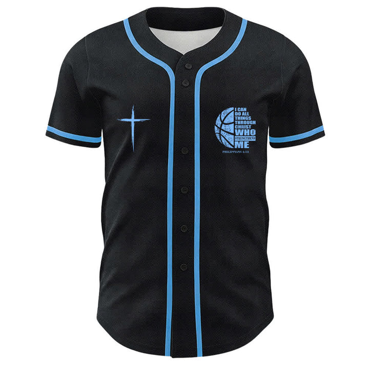Christianartworkshop Basketball „Ich kann alles durch Christus tun“ Unisex-Baseballtrikot - image 8