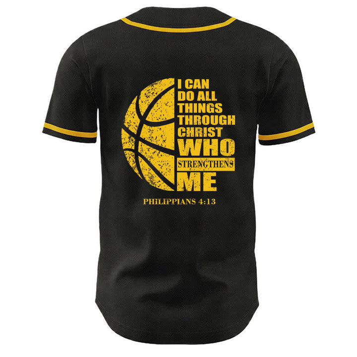 Christianartworkshop Basketball „Ich kann alles durch Christus tun“ Unisex-Baseballtrikot - image 10