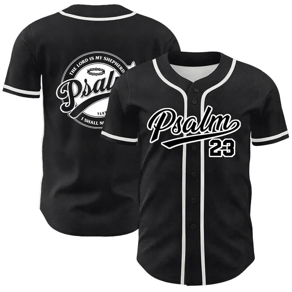 Christianartworkshop Psalm 23 Der Herr ist mein Hirte Unisex Baseballtrikot - Weiß - 5XL - image 9
