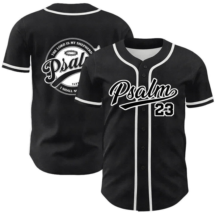 Christianartworkshop Psalm 23 Der Herr ist mein Hirte Unisex Baseballtrikot - Weiß - 5XL - image 9