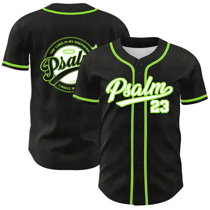 Christianartworkshop Psalm 23 Der Herr ist mein Hirte Unisex Baseballtrikot - Hellgrün - 5XL - image 18
