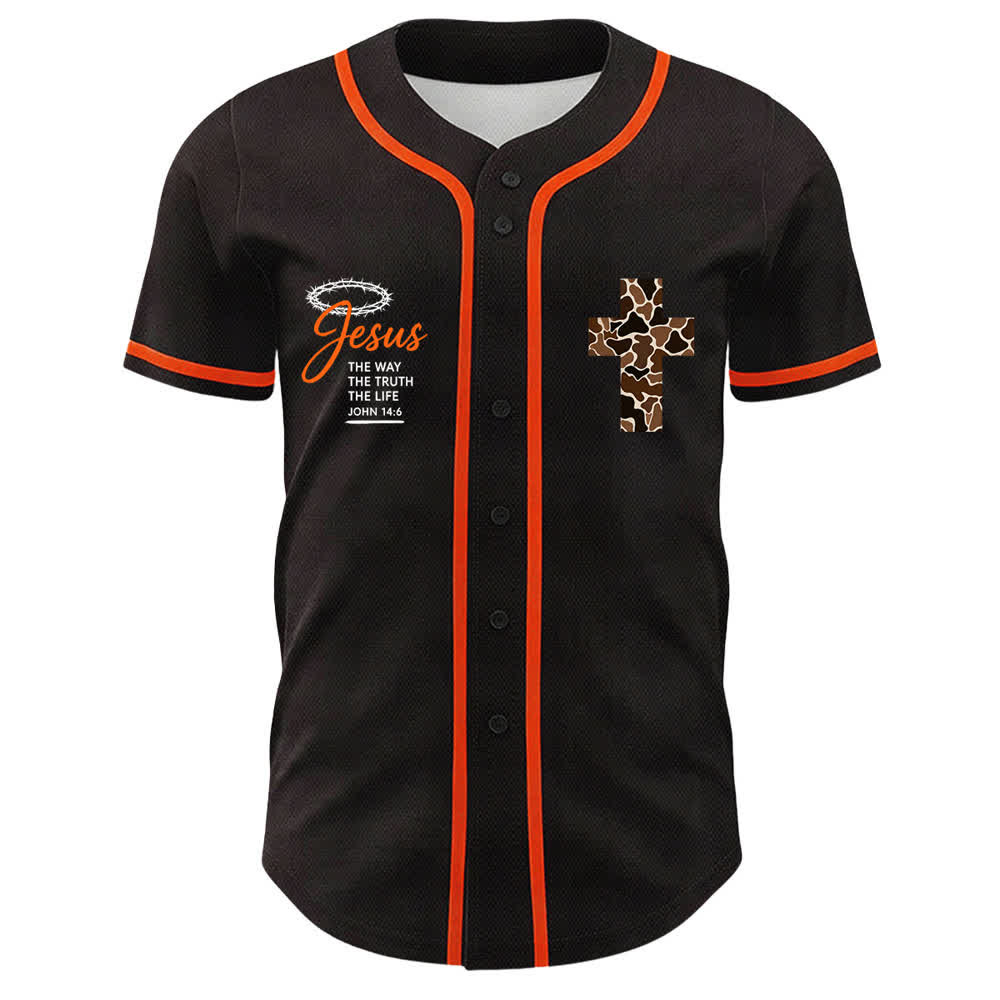 Christianartworkshop Leopard Print Cross I Can Do All Through Christ Unisex Baseball Jersey - image 11