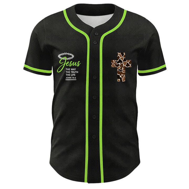 Christianartworkshop Leopard Print Cross I Can Do All Through Christ Unisex Baseball Jersey - image 17