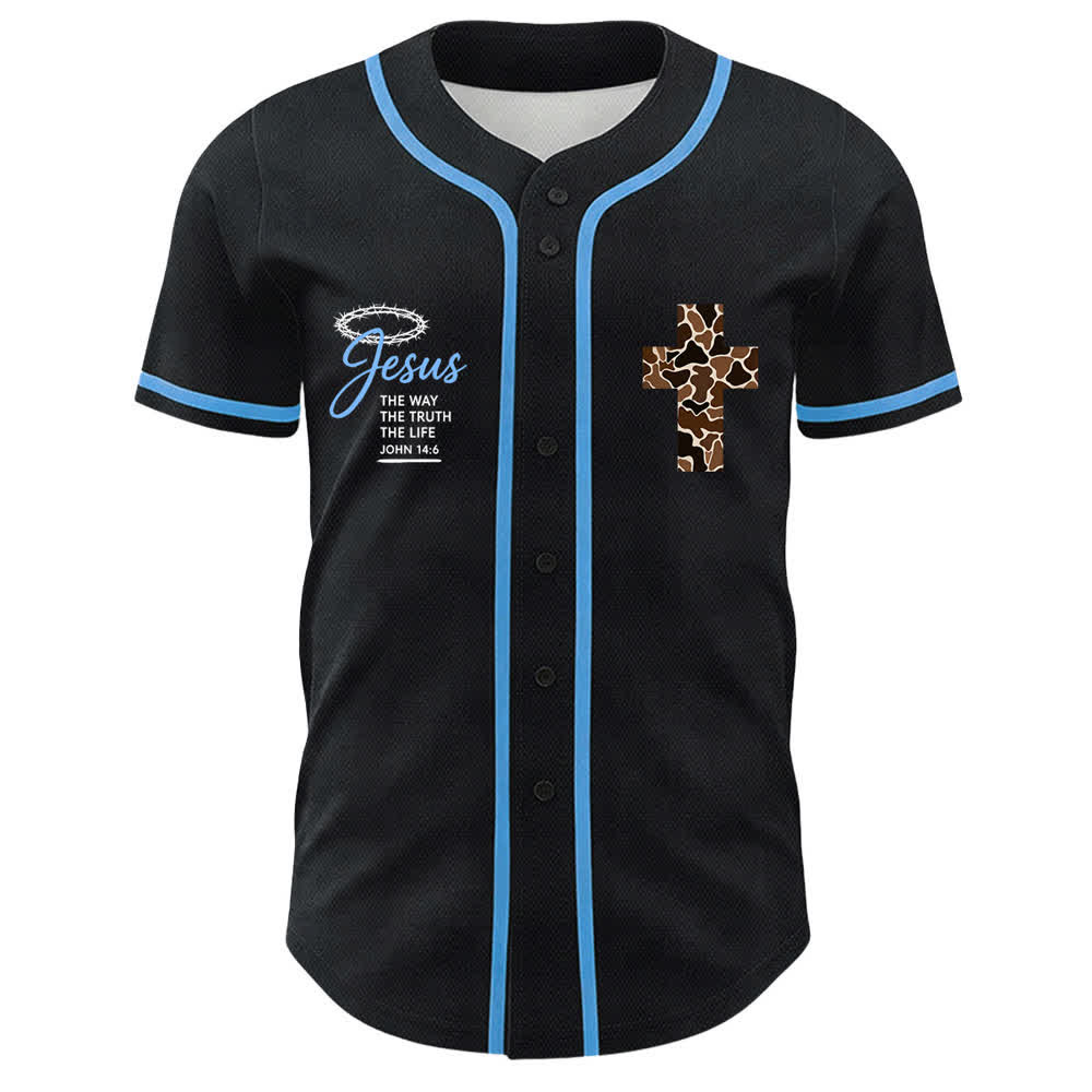 Christianartworkshop Leopard Print Cross I Can Do All Through Christ Unisex Baseball Jersey - image 14