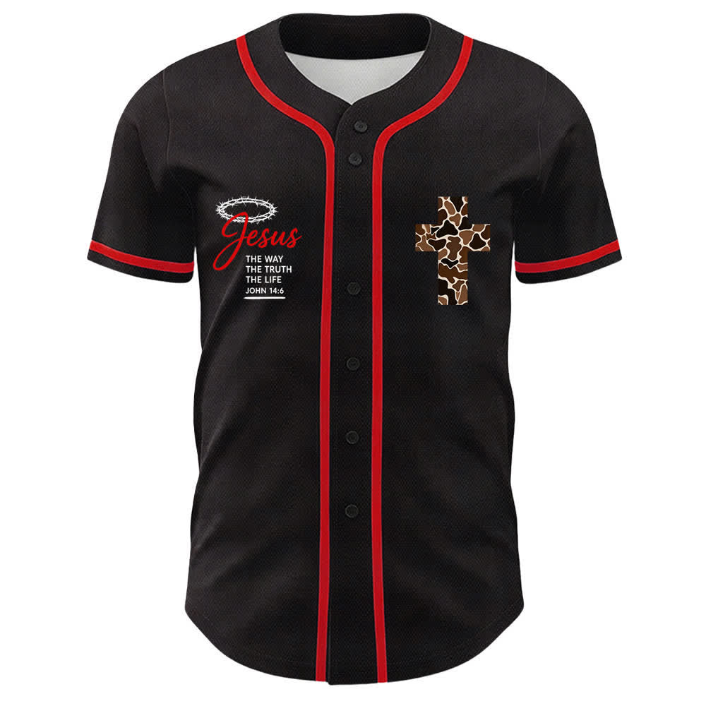 Christianartworkshop Leopard Print Cross I Can Do All Through Christ Unisex Baseball Jersey - image 8