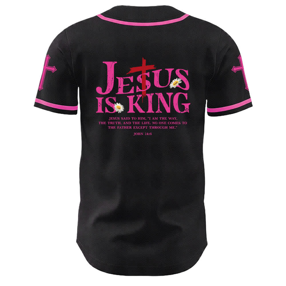 Christianartworkshop Jesus ist König Johannes 14:6 3 Nägel 1 Kreuz Unisex Baseballtrikot - image 22