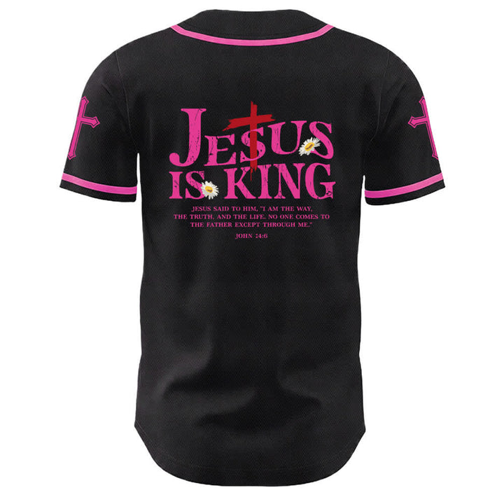 Christianartworkshop Jesus ist König Johannes 14:6 3 Nägel 1 Kreuz Unisex Baseballtrikot - image 22