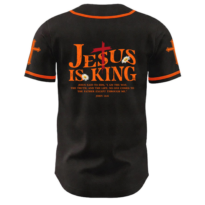 Christianartworkshop Jesus ist König Johannes 14:6 3 Nägel 1 Kreuz Unisex Baseballtrikot - image 10