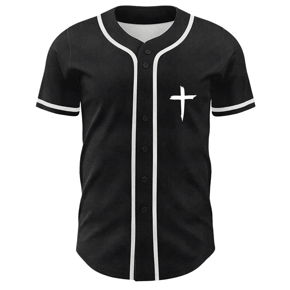 Christianartworkshop GOAT Gott über alles Einfaches Kreuz Unisex Baseballtrikot - image 5
