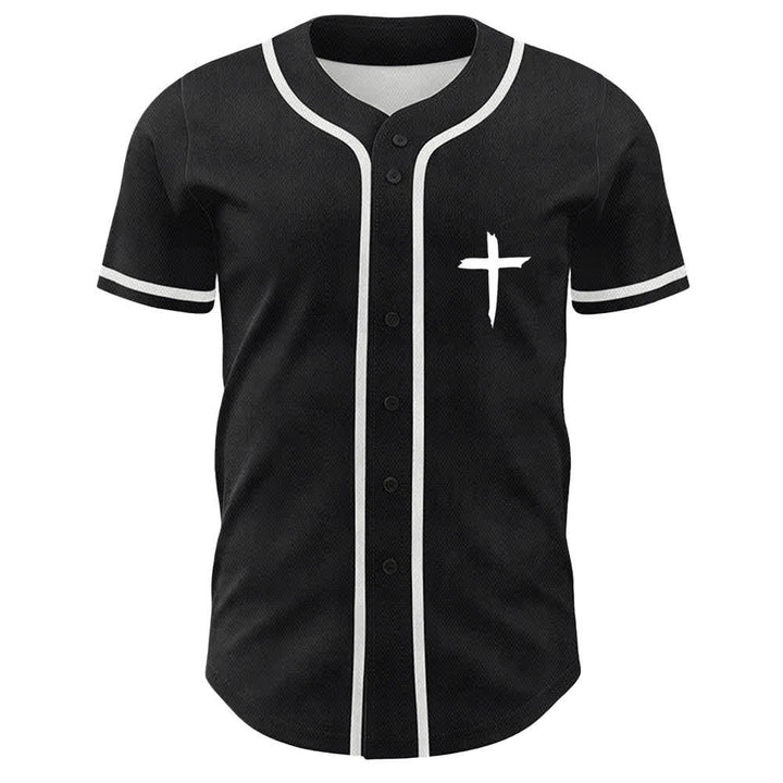 Christianartworkshop GOAT Gott über alles Einfaches Kreuz Unisex Baseballtrikot - image 5